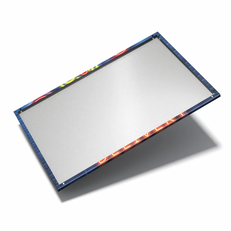Metall Magnettafel - Pizza in Neonlicht