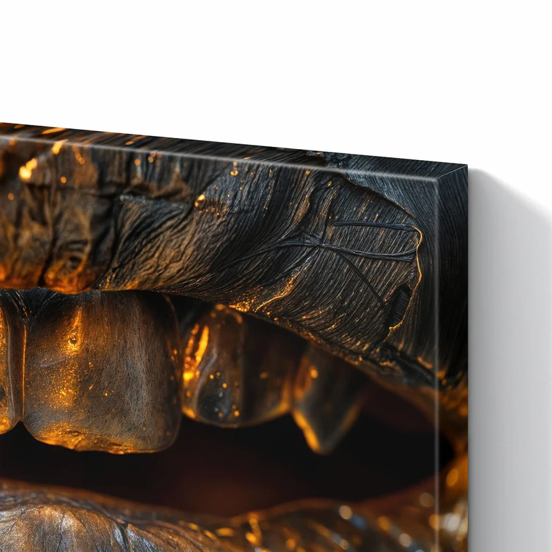Metall Magnettafel - Metallischer Mund
