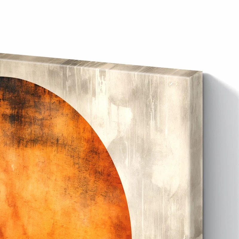 Metall Magnettafel - Orange Sonne über Bergen