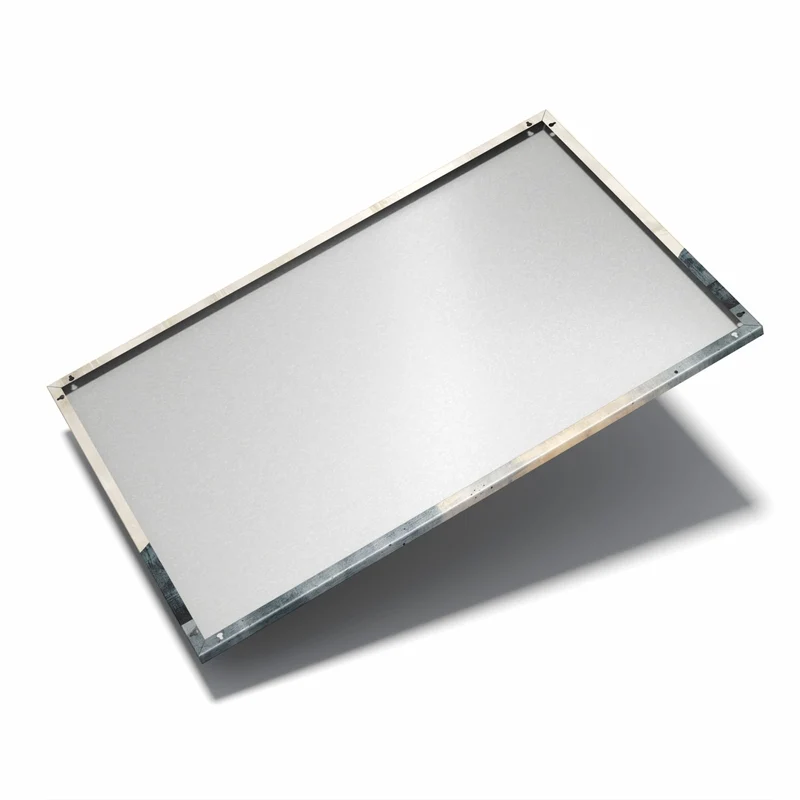 Metall Magnettafel - Orange Sonne über Bergen