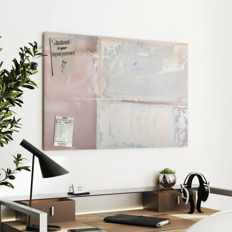 Metall Magnettafel - Farbflächen in Rosa