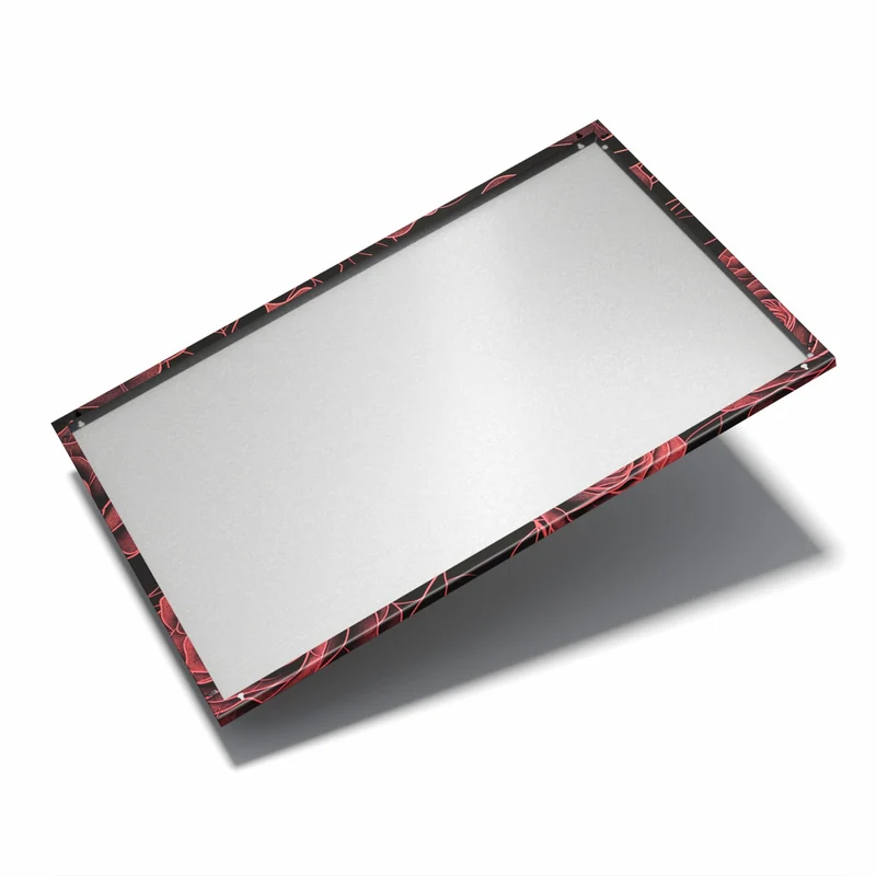 Metall Magnettafel - Rosenmuster in Rot