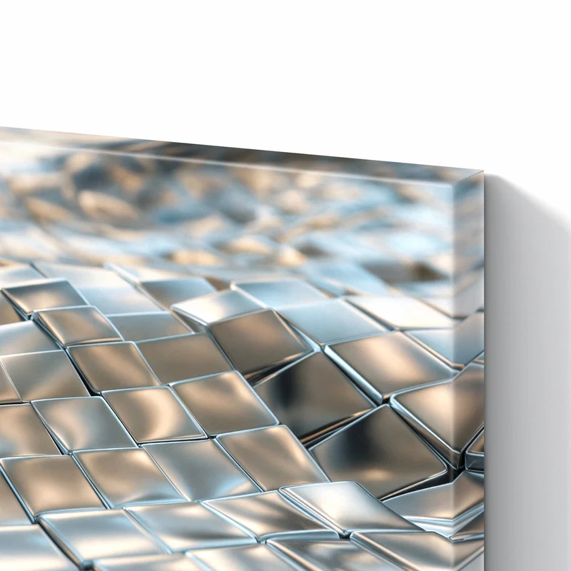 Metall Magnettafel - Welle aus Metallfliesen