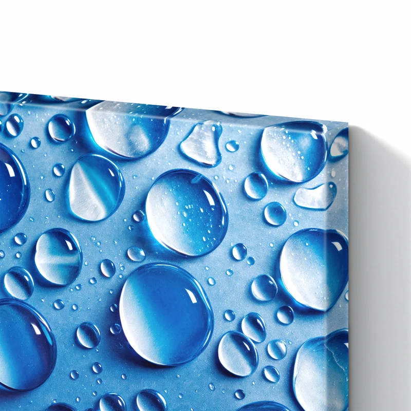 Metall Magnettafel - Tropfen auf Blau