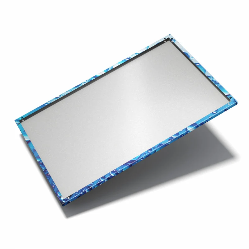 Metall Magnettafel - Tropfen auf Blau
