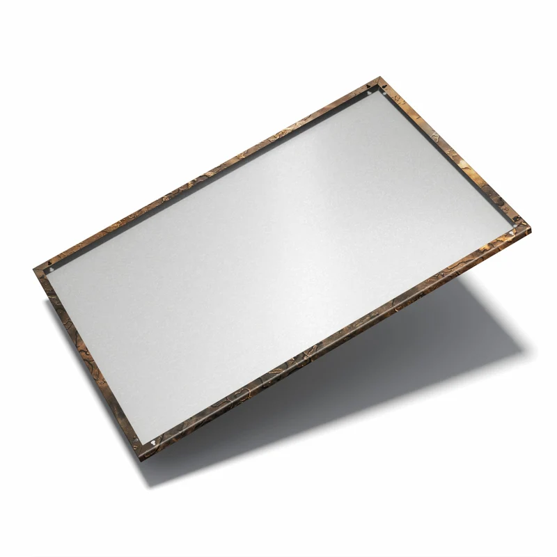 Metall Magnettafel - Dunkle Bronzepatina