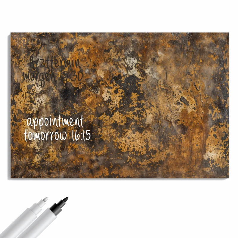 Metall Magnettafel - Rostige Textur