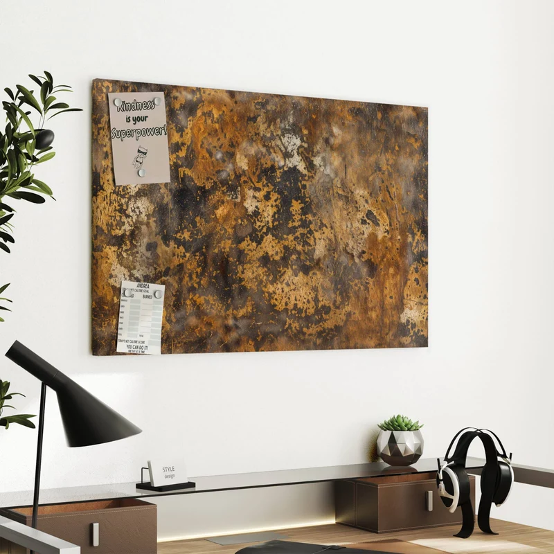 Metall Magnettafel - Rostige Textur