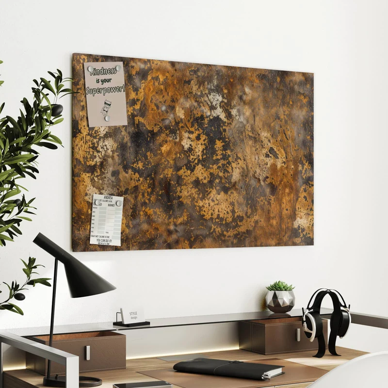 Metall Magnettafel - Rostige Textur
