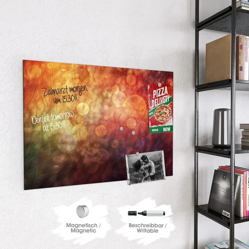 Glas Magnettafel - Abstrakte Kreise