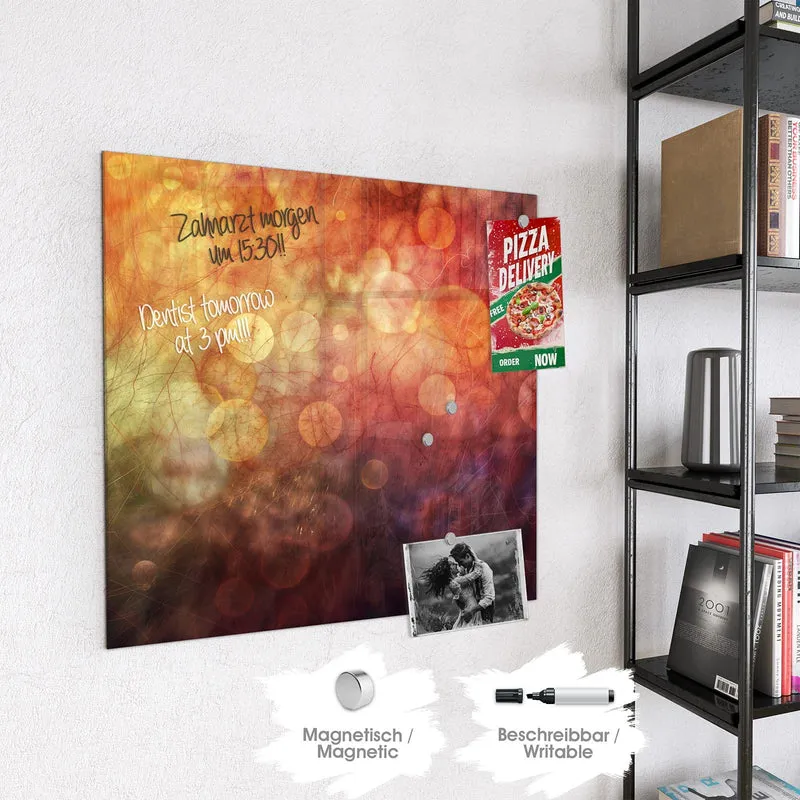 Glas Magnettafel - Abstrakte Kreise
