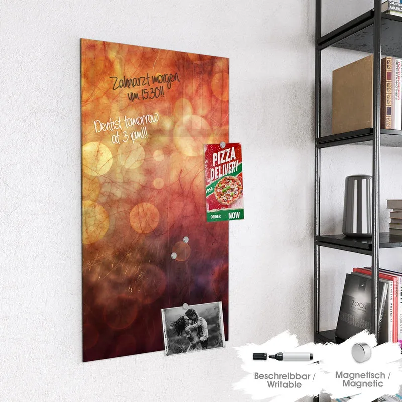 Glas Magnettafel - Abstrakte Kreise