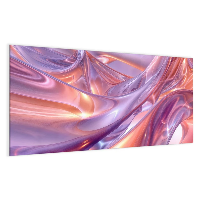 Glas Magnettafel - Glänzende Lilawellen