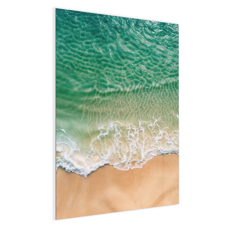 Glas Magnettafel - Türkis auf goldenem Sand