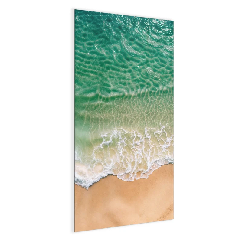 Glas Magnettafel - Türkis auf goldenem Sand