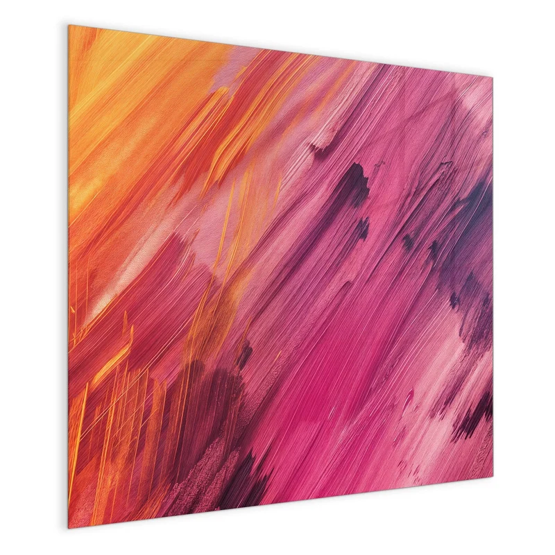 Glas Magnettafel - Diagonale Farbstriche