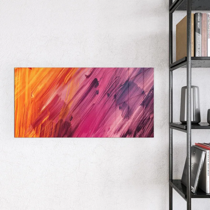 Glas Magnettafel - Diagonale Farbstriche