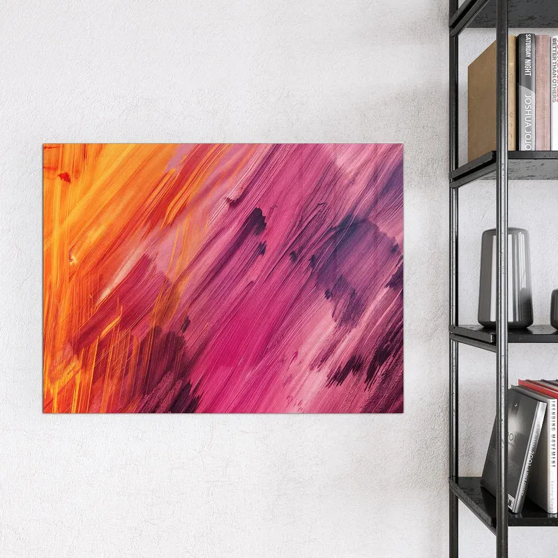 Glas Magnettafel - Diagonale Farbstriche