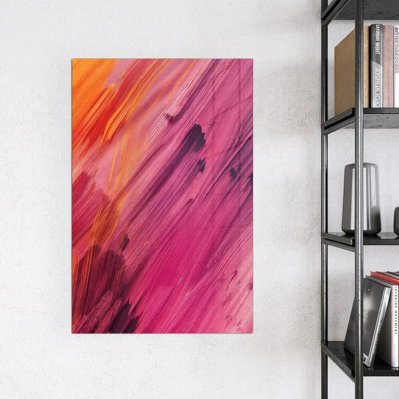 Glas Magnettafel - Diagonale Farbstriche