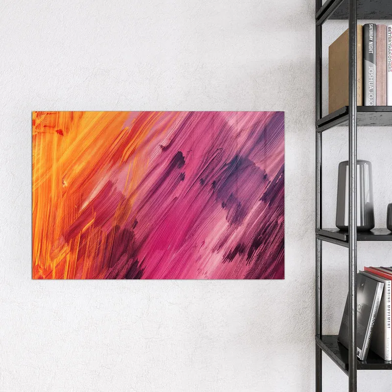 Glas Magnettafel - Diagonale Farbstriche