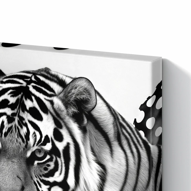 Metall Magnettafel - Tiger und Kreise