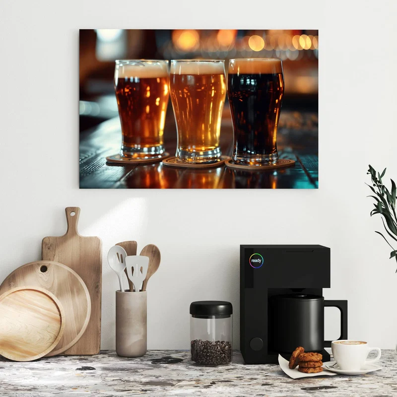 Metall Magnettafel - Drei Biersorten