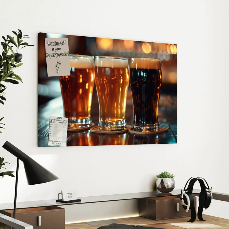 Metall Magnettafel - Drei Biersorten