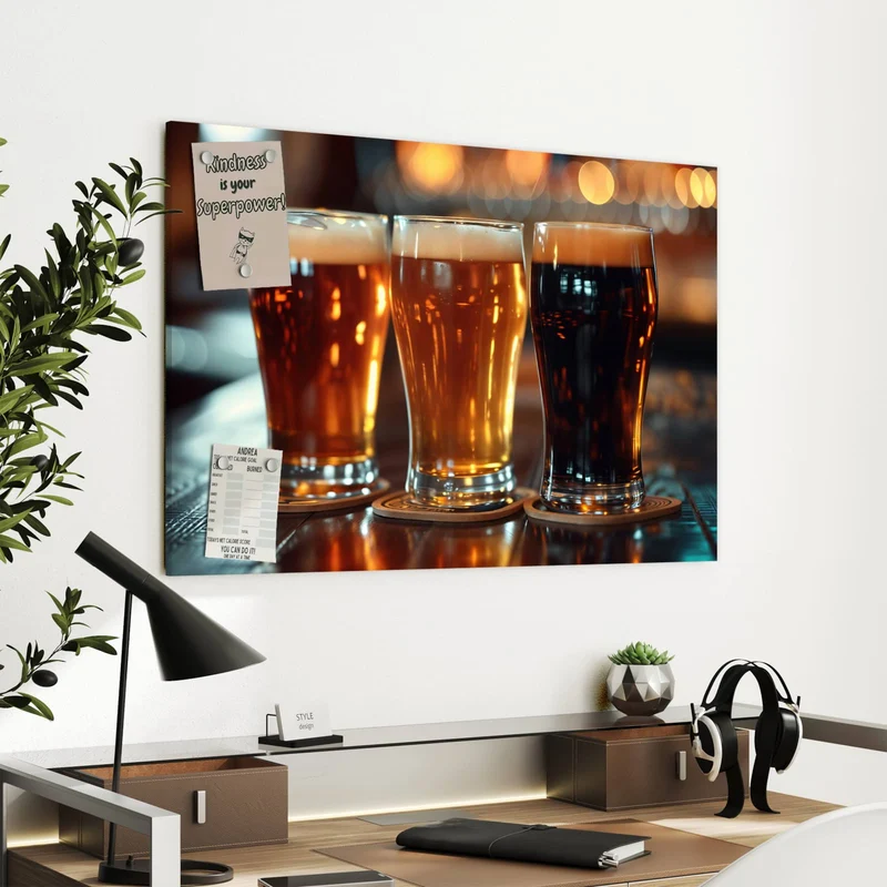 Metall Magnettafel - Drei Biersorten