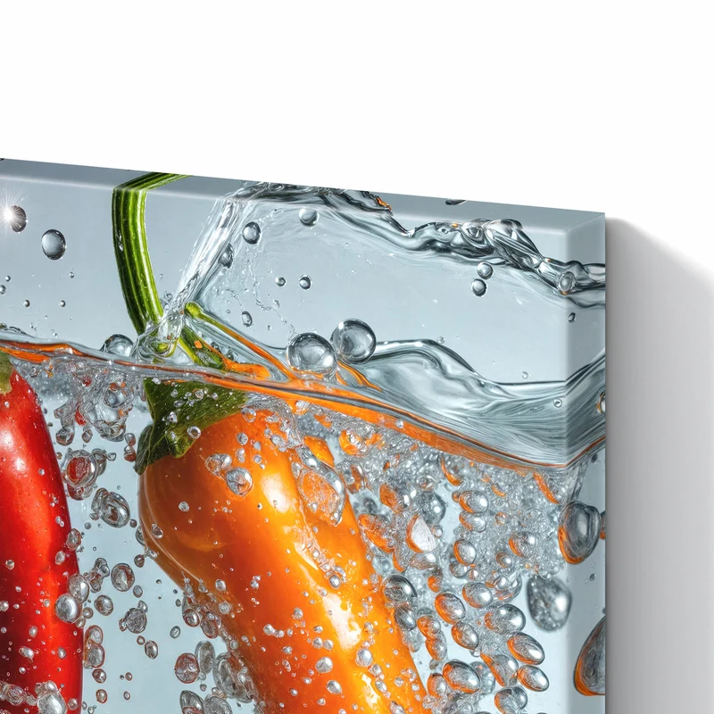 Metall Magnettafel - Spritzige Paprika