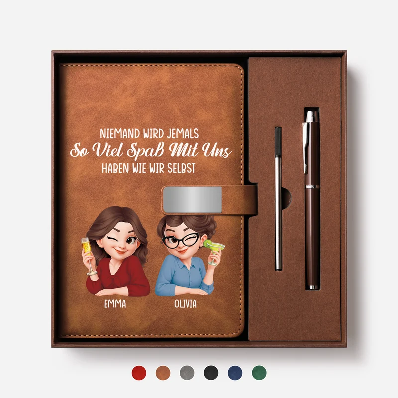 [3D-Optik] Niemand Wird Jemals So Viel Spaß Mit Uns Haben Wie Wir Selbst - Personalisierte Geschenke Beste Freundin | Notizbuch Mit Stift