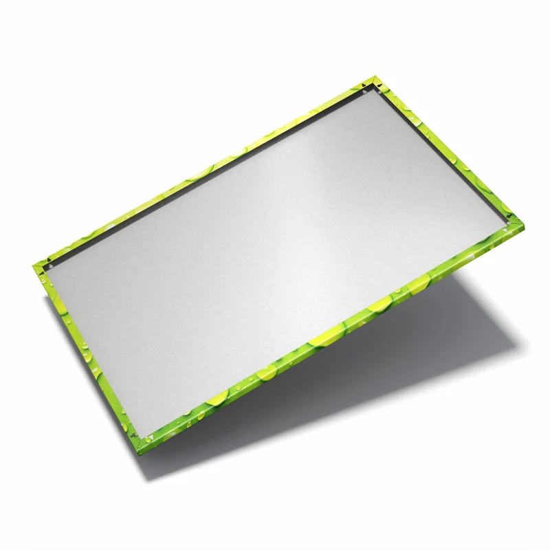 Metall Magnettafel - Tropfen auf Grün