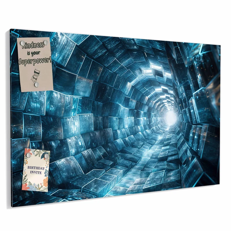 Metall Magnettafel - Futuristischer Tunnel