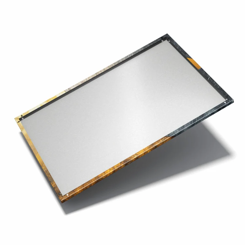 Metall Magnettafel - Kreise in Gold und Grau