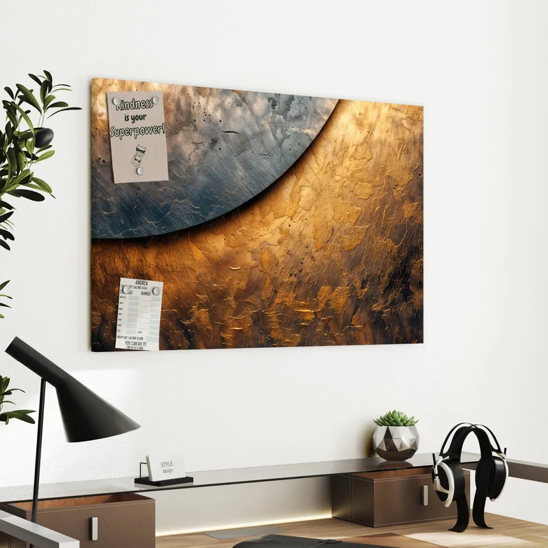 Metall Magnettafel - Abstraktes Metall