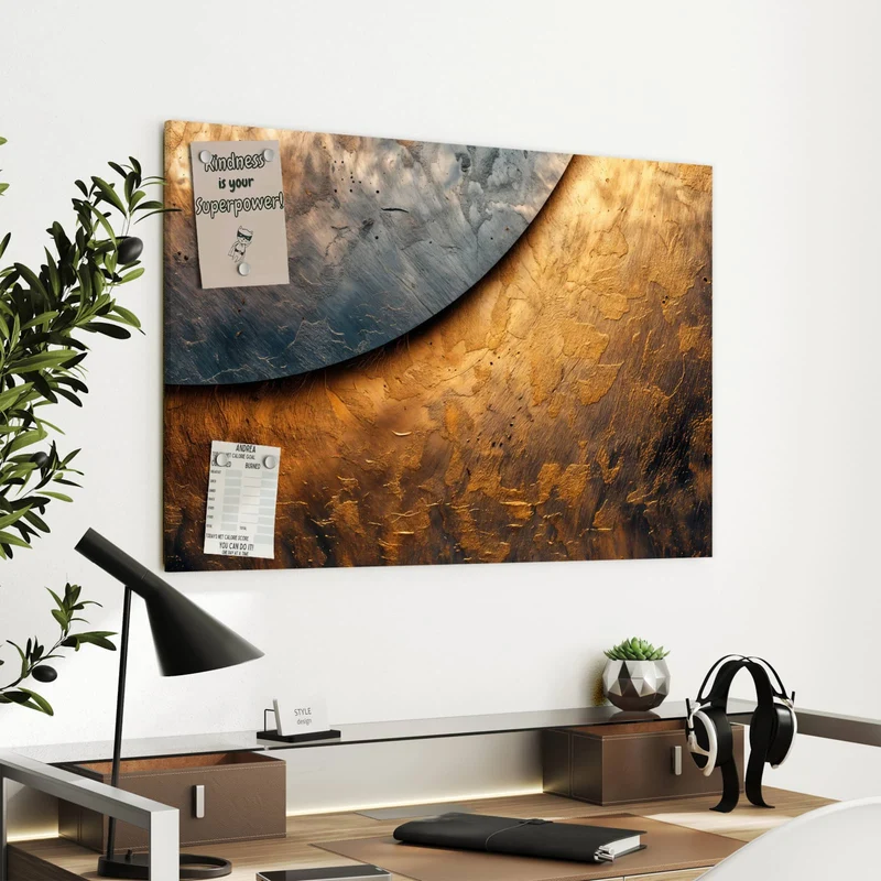 Metall Magnettafel - Abstraktes Metall