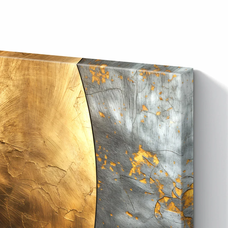Metall Magnettafel - Goldbogen auf Grau