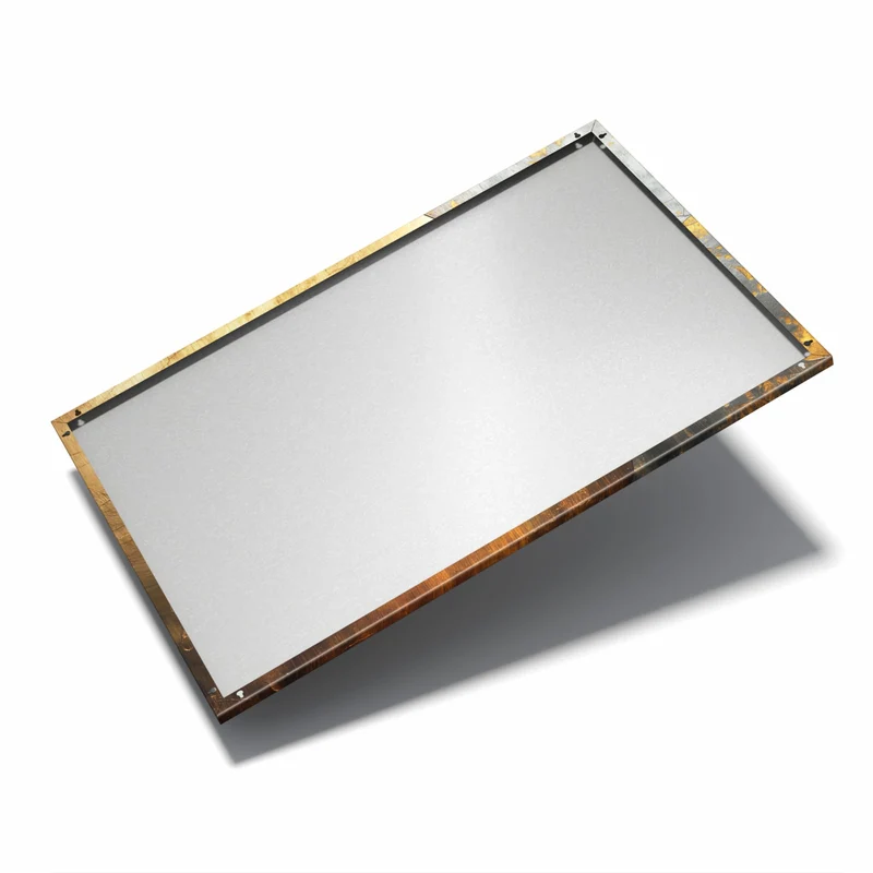 Metall Magnettafel - Goldbogen auf Grau