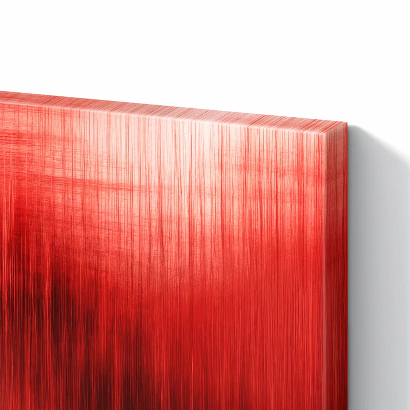 Metall Magnettafel - Vertikale Linien in Rot