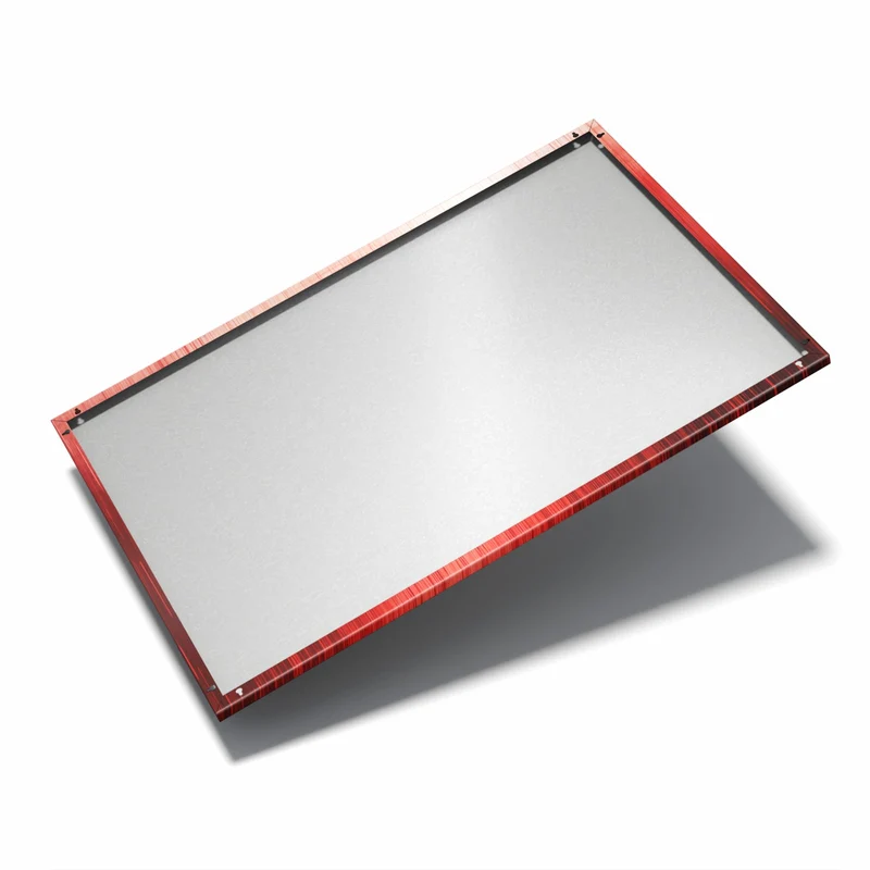 Metall Magnettafel - Vertikale Linien in Rot