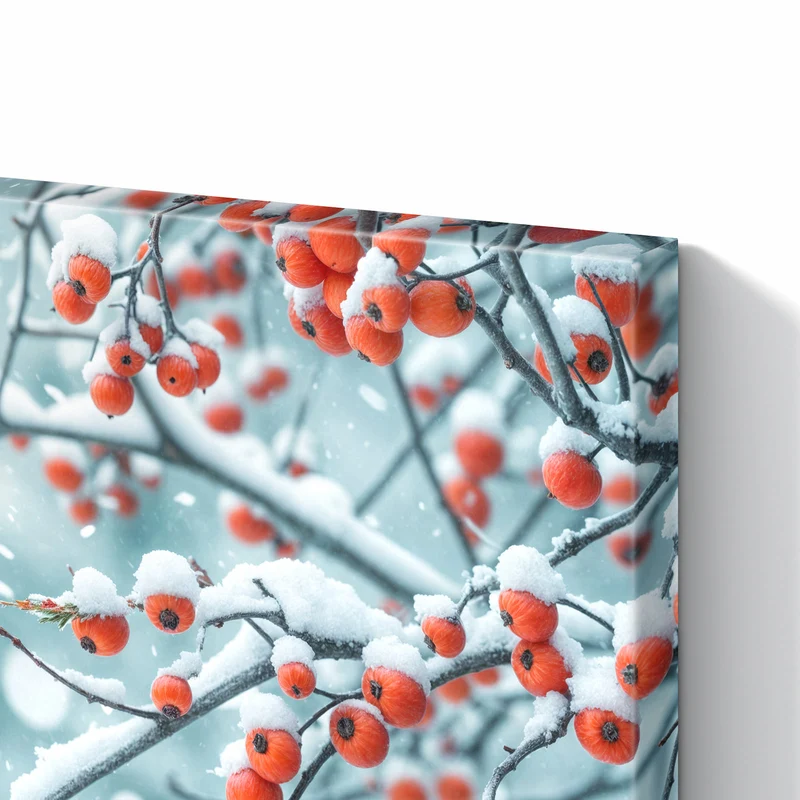 Metall Magnettafel - Beeren im Schnee