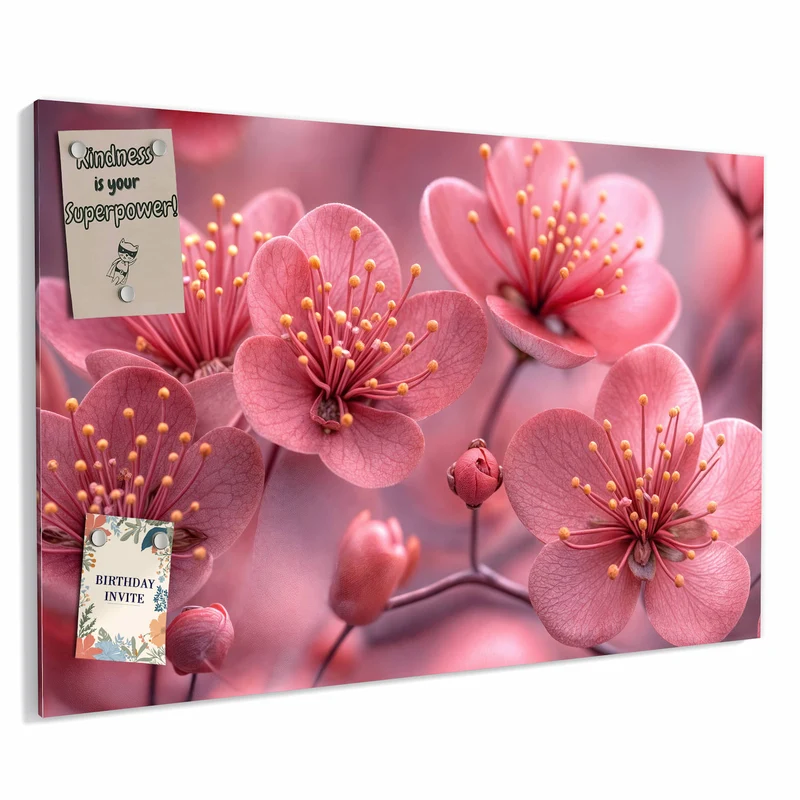 Metall Magnettafel - Kirschbaumblüten