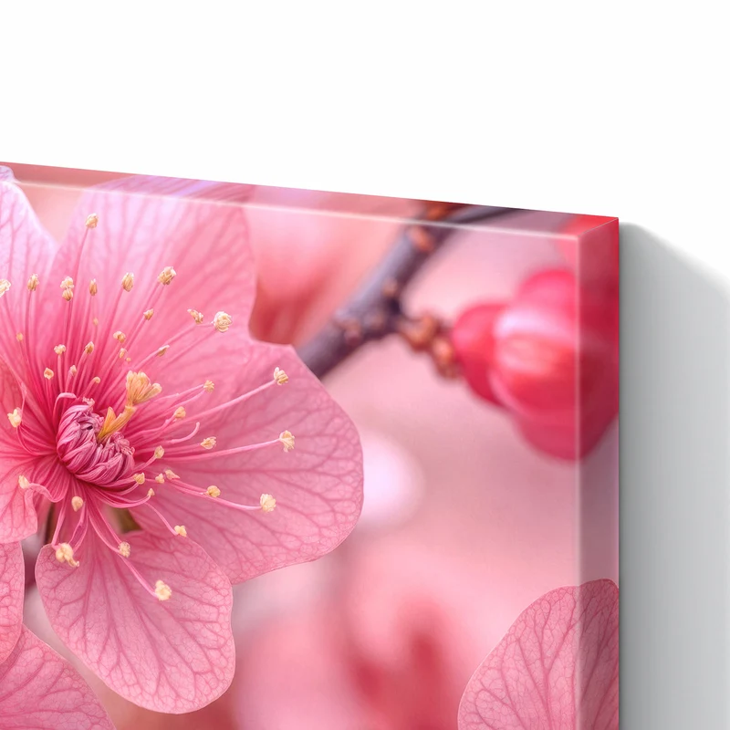 Metall Magnettafel - Drei Blüten in Pink