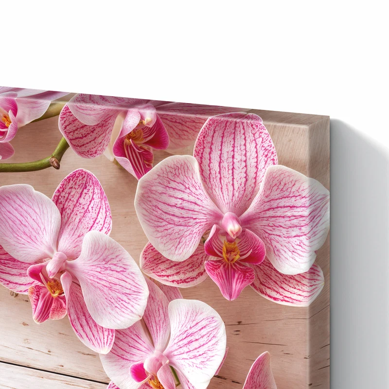 Metall Magnettafel - Orchideen auf Rosa