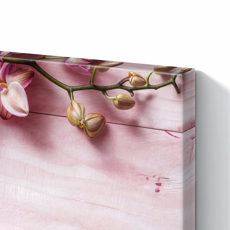 Metall Magnettafel - Rosa Orchideenzweig