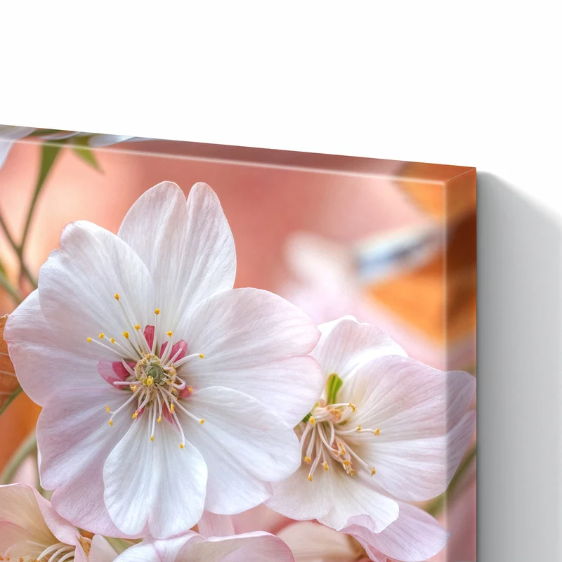 Metall Magnettafel - Blüten mit Bronzelaub