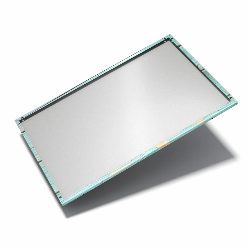 Metall Magnettafel - Türkislack auf Holz