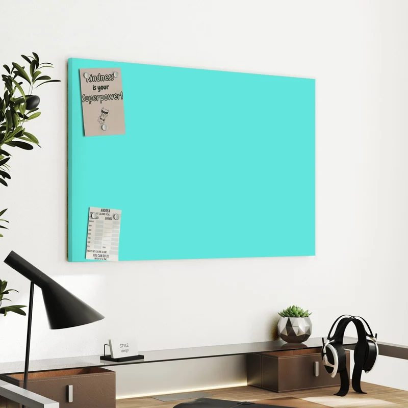 Metall Magnettafel - Mintblauer Hintergrund