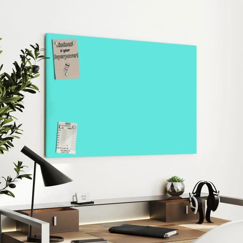 Metall Magnettafel - Mintblauer Hintergrund