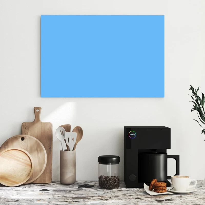 Metall Magnettafel - Himmelblauer Hintergrund