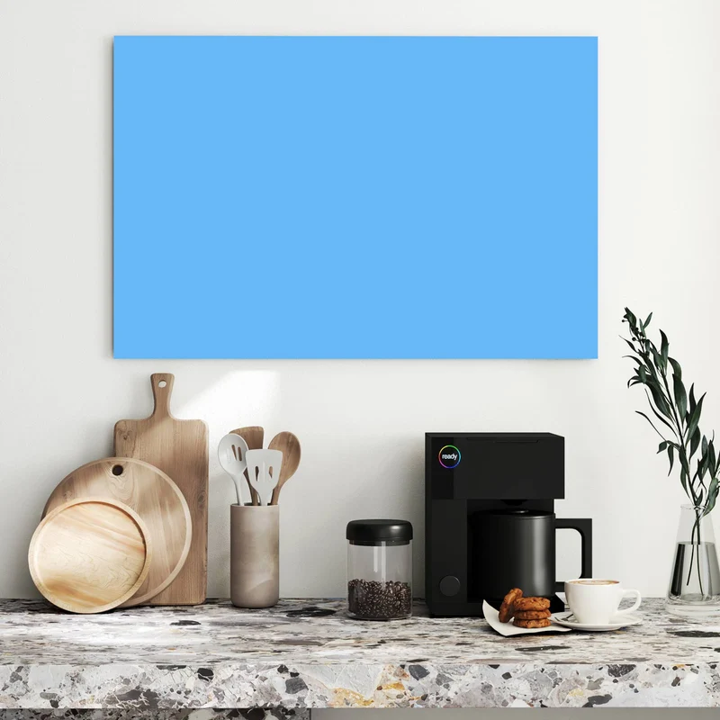 Metall Magnettafel - Himmelblauer Hintergrund
